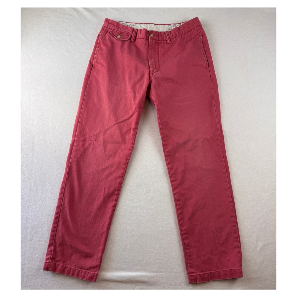Ralph Lauren Golf Men's Pants 31x30 Red Chino Straight Leg Preppy